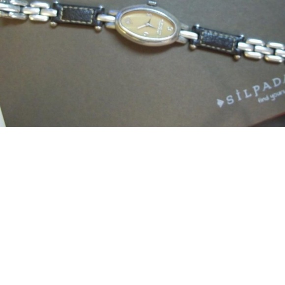 Silpada T2127 Mother of Pearl and Brown Leather Watch “Time Flies” main image 2